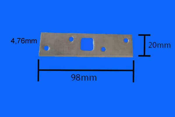 Ferragem inferior reforçada para porta pivotante (até 250 kg)